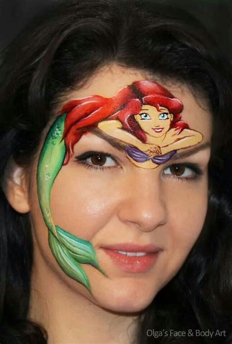 ariel face paint|ariel face pictures.